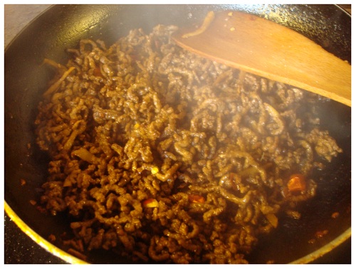 Chinese Cooking Fry Meat.