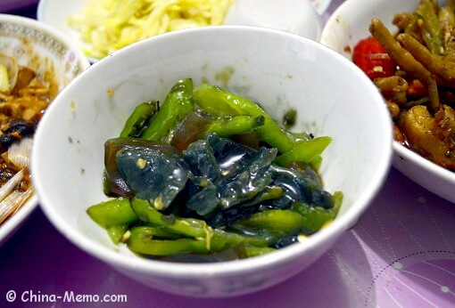 Chinese Century Egg & Green Chilli ColdDish