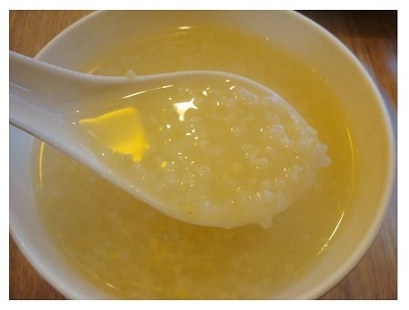 Chinese Breakfast Plain Rice Congee.